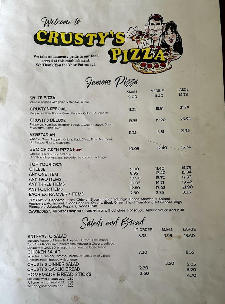 Crusty's Pizza Menu image 3