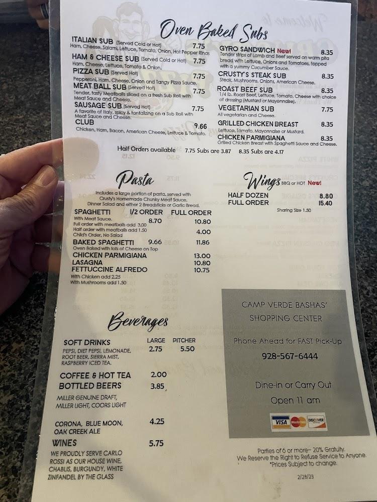 Crusty's Pizza Menu image 4